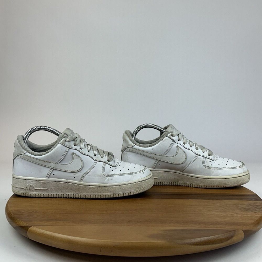 Womens Nike Air Force‎ 1 2021 White Leather Casual Low Sneakers Shoes Size 7 M
